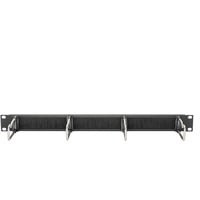 Digitus Panneau de rangement pour câbles avec supports en acier et passe-câble à brosse pour armoires de 482,6 mm (19 po), 1U, Guide-câble Noir, 6 mm (19 po), 1U, Panneau de gestion de câbles, Noir, Acier, 1U, Ovale, Chine