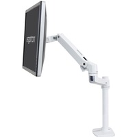 Ergotron Bras pour moniteur LX Desk avec pied haut, Support de moniteur Blanc