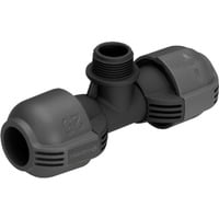GARDENA Pièce en T 25 mm x 3/4" filetage extérieur, Connecteur Noir/gris, 2787-20