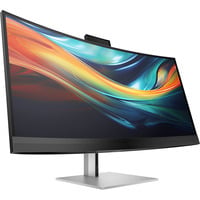 HP Écran de conférence 5K2K Série 7 Pro 39,7 pouces - 740pm 39.7" 4K Ultra HD Moniteur UltraWide incurvé Noir/argent, 1x DisplayPort, 1x HDMI, 4x USB-A, 2x Thunderbolt, 1x RJ-45, 7 pouces - 740pm, 100,8 cm (39.7"), 5120 x 2160 pixels, WUHD, LCD, 5 ms, Noir, Argent