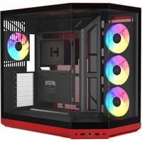 HYTE Y50 Cerise Sauvage boîtier midi tower Rouge | 2x USB-A | 1x USB-C | RGB | Verre trempé
