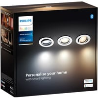 Philips Hue Pack de 3 spots encastrés White Ambiance Milliskin, Lumière LED Blanc