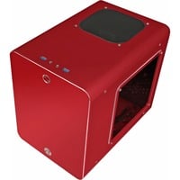 RAIJINTEK METIS PLUS, Boîtier PC Rouge, 2x USB-A 3.2 (5 Gbit/s), 1x Audio, Window-kit