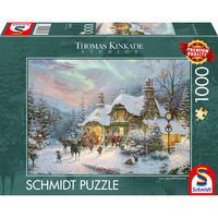 Schmidt Spiele Thomas Kinkade Studios : La nuit du Père Noël avant Noël, Puzzle 