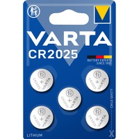 Varta 6025101415 Batterie à usage unique CR2025 Lithium Batterie à usage unique, CR2025, Lithium, 3 V, 5 pièce(s), 157 mAh