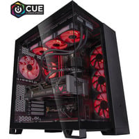 ALTERNATE Custom PC Series • iCUE Red Madness Gaming-PC, PC gaming Noir/transparent