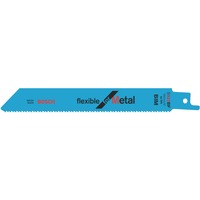 Bosch Lames de scie sabre S 922 BF Flexible for Metal, Lame de scie Lames de scie sabre, Tuyau, Profil, Bimétal, Bleu, 1,8 mm, 10 cm