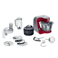 Bosch Serie 4 MUM5X720 robot de cuisine 1000 W 3,9 L Rouge, Argent Balances intégrées Rouge/Argent, 3,9 L, Rouge, Argent, Tactile, 2,7 kg, 1,1 m, 4 disques