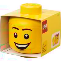 Room Copenhagen Tête de rangement LEGO "Happy Boy", petite, Boîte de rangement Jaune