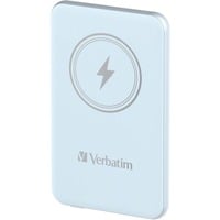 Verbatim Charge 'n' Go Lithium Polymère (LiPo) 5000 mAh Recharge sans fil Bleu, Powerbank Bleu clair, 5000 mAh, Lithium Polymère (LiPo), Quick Charge 3.0, Recharge sans fil, Bleu