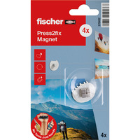 fischer Press2fix griffes magnétiques 4 pièces, Crochet Argent