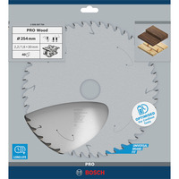 Bosch 2 608 837 734 lame de scie circulaire 25,4 cm 1 pièce(s) Bois dur, Bois tendre, 25,4 cm, 3 cm, 1,6 mm, 6000 tr/min, 2,2 mm