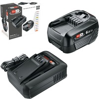 Bosch Kit de démarrage batterie 18V 1x 6,0Ah + chargeur rapide AL 18V-44, Bundle Noir