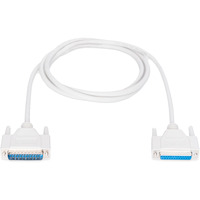 Digitus Câble de rallonge pour transfert de données série, D-Sub25 (connecteur) > D-Sub25 (prise), Câble d'extension Beige