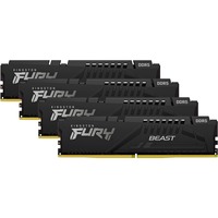 Kingston FURY Beast 128 Go DDR5-5600 (4x 32 Go) mémoire vive Noir, KF556C40BBK4-128, XMP 3.0