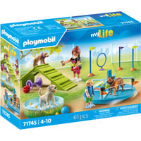 PLAYMOBIL My Life Aire de jeux pour chiens, Jouets de construction 