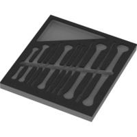 Wera 9835 Schaufstoffeinlage 6007 Joker 11 Set 1, Dépôt Noir/gris