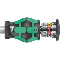 Wera Kraftform Kompakt Stubby Magazin 2 Bit-Satz, Set d'embouts de vissage Noir/Vert