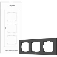 Aqara Cadre d'interrupteur H2 EU (3-Gang), Cadre de montage Gris