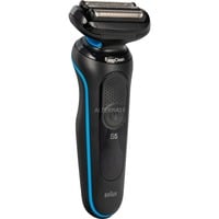 Braun 51-B1000s Rasoir à grille Noir, Bleu Noir/Bleu, Rasoir à grille, Noir, Bleu, Noir, Énergie, AC/Batterie, Lithium-Ion (Li-Ion)
