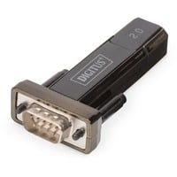 Digitus 9-Pin (serial) > USB 2.0, Adaptateur Noir, 0,8 mètres