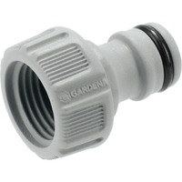 GARDENA Nez de robinet anti-éclaboussures 21 mm (G 1/2"), Raccord de robinet Gris, E12x16