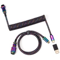 Keychron Premium Coiled Aviator Cable USB-C 3.2 Gen 1 , Câble Noir, 1,08 mètres