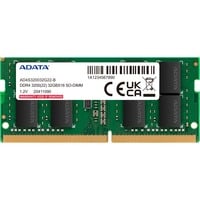 ADATA AD4S320016G22-DTGN module de mémoire 32 Go 2 x 16 Go DDR4 260-pin SO-DIMM, Mémoire vive Vert, 32 Go, 2 x 16 Go, DDR4, 3200 MHz, 260-pin SO-DIMM