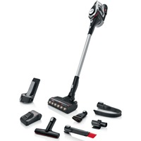 Bosch Serie 8 BSS82SIL1 aspirateur balai et balai électrique Batterie Sec Sans sac Noir, Argent 5 Ah, Aspirateur balais Blanc, Aspirateur balai, Sans sac, Noir, Argent, Sec, Filtrage, Sol nu, Tapis, Marches d’escalier, Tapisserie