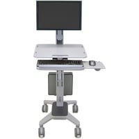 Ergotron WorkFit-C Single LD, poste de travail mobile assis-debout, Table de travail Gris