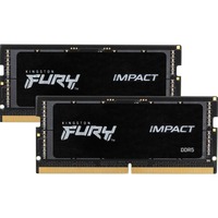 Kingston FURY Impact 64 Go DDR5-4800 (2x 32 Go) mémoire PC portable Noir, KF548S38IBK2-64, SO-DIMM, XMP 3.0