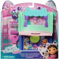 Spin Master Gabby et la Maison Magique Le Film - Gabby Dollhouse - Salle De Bain Marine - Double Espace De Jeu - 1 Figurine Et 7 Accessoires - Dessin Animé Pièce Pour Maison De Poupée - Jouet Enfant 3 Ans Et + 