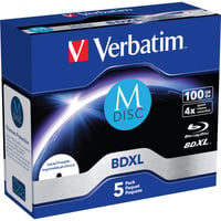 Verbatim 43834 disque vierge Blu-Ray BDXL 100 Go 5 pièce(s), Disques Blu-ray 100 Go, BDXL, Coffret à bijoux, 5 pièce(s)