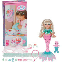 ZAPF Creation BABY born Glam Up Sparkle, Poupée rose fuchsia