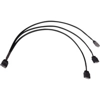 Alphacool Diviseur en Y aRGB 3 broches vers 3x 3 broches, 30 cm, Câble en Y Noir