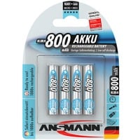 Ansmann maxE 800mAh NiMh, Batterie Argent, AAA, Hybrides nickel-métal (NiMH), 1,2 V, 800 mAh, 10.5 x 44.5