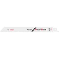 Bosch Lame de scie sabre S 1022 HF flexible pour bois et métal, 100 pièces 