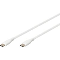 Digitus Câble de connexion en silicone USB 2.0 USB-C > USB-C Blanc