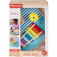 Mattel Fisher-Price-Table musicale en bois avec instruments de percussion, Jouets musique 2 an(s), Sonore