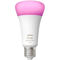 Philips Hue A67 - Ampoule connectée E27 - 1600, Lampe à LED Philips Hue White and Color ambiance A67 - Ampoule connectée E27 - 1600, Ampoule intelligente, Blanc, Bluetooth/Zigbee, LED, E27, 2000 K