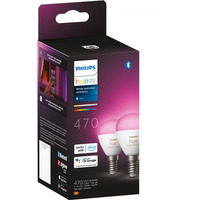 Philips Hue White & Color Ambiance E14 forme goutte pack double 470 lm, Lampe à LED 