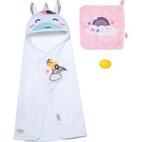 ZAPF Creation BABY born Hooded Towel Set, Accessoires de poupée BABY born Hooded Towel Set, Ensemble salle de bain pour poupée, 3 an(s)