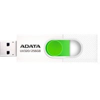 ADATA UV320 lecteur USB flash 256 Go USB Type-A 3.2 Gen 1 (3.1 Gen 1) Vert, Blanc, Clé USB Blanc/Vert, 256 Go, USB Type-A, 3.2 Gen 1 (3.1 Gen 1), 100 Mo/s, Slide, Vert, Blanc