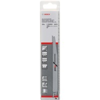 Bosch 2608650463 Lames de scie sabre Acier fin au carbone 25 pièce(s), Lame de scie Lames de scie sabre, Panneau aggloméré, Panneaux MDF, Plastique, Contre-plaqué, Bois, Acier fin au carbone, Gris, 15 cm, 6-10