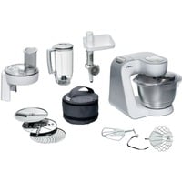 Bosch MUM58231 robot de cuisine 1000 W 3,9 L Blanc Blanc/Argent, 3,9 L, Blanc, 3 disques, Acier inoxydable, Plastique, Acier inoxydable, 1000 W