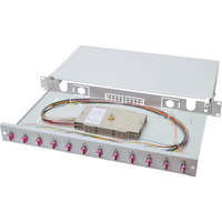 Digitus Boîte de fusion fibre optique, équipée, 6x LC-APC DX, OS2, Boîte de raccordement Gris