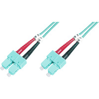 Digitus Câble de raccordement LWL, duplex, connecteur SC > SC, multimode OM3 Turquoise