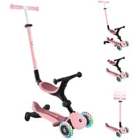 GLOBBER Go-Up Active Lights 360, Trottinette Rose/Rose