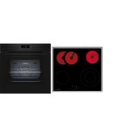Neff B2CCJ7AK3 + T16SBN1L0 set d'appareils de cuisine Céramique Four électrique, Ensemble four Noir/en acier inoxydable, Céramique, 4 zone(s), Verre-céramique, Noir, Tactile, 58,3 cm