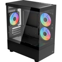 Aerocool Viewport Mini V2 ARGB boîtier mini tower Noir | 3x USB-A | RGB | Verre Trempé